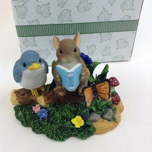 Fitz and Floyd Charming Tails Figurine "Sharing Good Time with Friends"